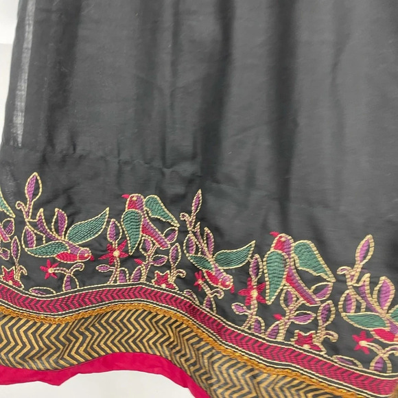 NWT 3 Piece Biba Kurti pant scarf set 36 black - Picture 3 of 5